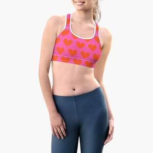 Sujetador Deportivo Sublimado Personalizado al por Mayor, Transpirable, para Gimnasio, Verano, Deportes, Fitness, Running y Yoga, para Mujer - Product Image 5