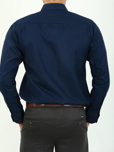 เสื้อเชิ้ตลำลองรุ่นใหม่ล่าสุด ผ้าไม่ยับ เย็บเสริมความแข็งแรง ปักแบรนด์ได้ตามต้องการ แขนยาว ติดกระดุม ผู้ชาย - Product Image 3