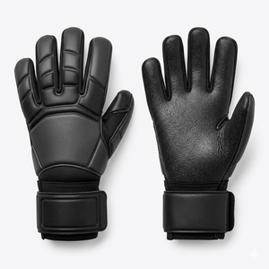 Football Goalkeeper Gloves Full Finger Silicone Palm <b>Hook</b> And Loop Closure Unisex Breathable Non Slip Design - Product Image 1