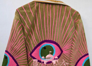 Indian Suzani Velvet <b>Jacket</b> Boho Quilted Coat Vintage Handcrafted Winter Cardigan Short <b>Blazer</b> Women Traditional Festive Outwear - Product Image 2