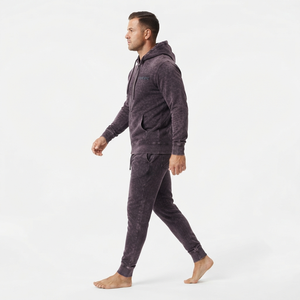 Wholesale Men's Regular Fit Acid Wash Sports Tracksuit Running <b>Jogger</b> <b>Set</b> Comfortable Winter Casual Athletic Outfit - Product Image 4
