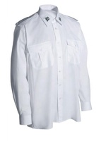 Camisa de Piloto Blanca Personalizada de Alta Calidad con Manga Larga y Dos Bolsillos Delanteros, Uniforme Profesional Informal de Excelente Calidad