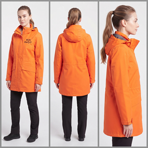 Chaqueta Cortavientos Impermeable Reversible para Mujer con Logotipo Bordado Personalizado OEM, Chaqueta de Lluvia con Capucha de Nailon 100% de Secado Rápido para Senderismo - Product Image 5