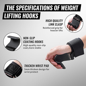 Heavy-Duty Wrist <b>Straps</b> <b>for</b> Fitness Hard Pull Wrist <b>Lifting</b> <b>Strap</b> Anti-Slip Silicone Sport Protection Safety - Product Image 2