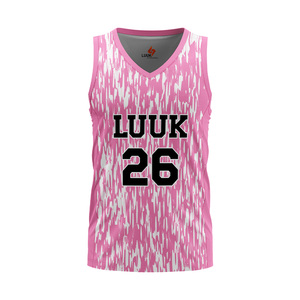 Maillot de basketball personnalisé pour homme, 100 % polyester, respirant, anti-humidité, séchage rapide, grande taille, sans manches, col en V - Product Image 1