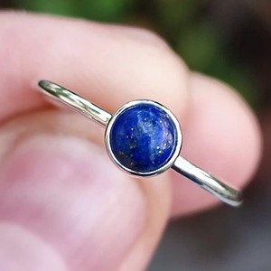 <b>Lapis</b> <b>Lazuli</b> <b>Ring</b> 925 Sterling Silver Handmade Boho Statement Promise Jewelry for Women Natural Round Shape Gemstone Jewelry - Product Image 1