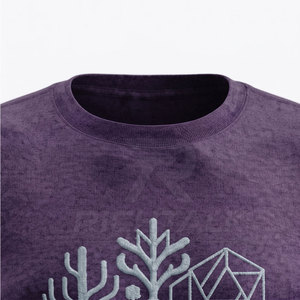 Camiseta Bordada para Hombre, Material Duradero y Cómodo, 100% Algodón, Cuello Redondo, Manga Corta, Transpirable, Secado Rápido, Corte Regular - Product Image 3