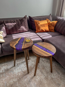 Tables de salle à manger en bois de luxe Live Edge Tables de rivière en résine époxy maison Tables époxy en bois massif sur mesure Tops - Product Image 3