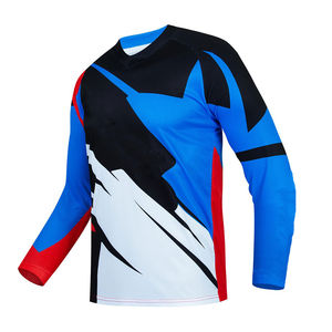 เสื้อเจอร์ซีย์มอเตอร์ครอสแขนยาวแบบกำหนดเอง สำหรับขี่มอเตอร์ไซค์ออฟโรด ป้องกันรังสียูวี ผลิตจากโพลีเอสเตอร์ %  สำหรับทุกเพศทุกวัย - Product Image 1