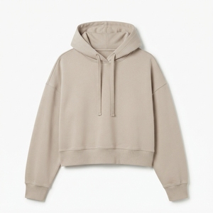 Sudaderas con Capucha Cortas de Algodón French Terry de Alto Gramaje, Lisas, de Corte Holgado y Cuadrado, Personalizadas al por Mayor, Fabricante OEM - Product Image 4