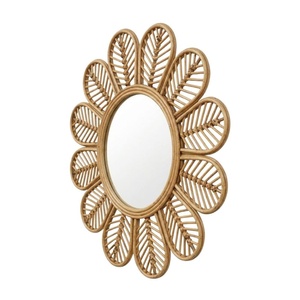 Round Rattan <b>Mirror</b> Children Furniture Kids Room Flower Shape Handwoven Eco Friendly High Quality - Product Image 2