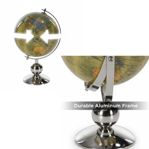 Globo Terráqueo Educativo de Metal de 40 cm |   Mapa Detallado a Color |   Base de Soporte Negra Resistente | Globo Terráqueo Educativo para Oficina y Hogar - Product Image 4