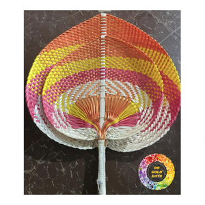 Abanicos Decorativos Tradicionales de Bambú y Rafia Hechos a Mano en Vietnam, Ecológicos, para Bodas, Campamentos, Fiestas Tropicales - Product Image 1