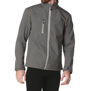 Wholesale Mens Windproof Waterproof Breathable Plain Waterproof and <b>Fleece</b> <b>Lined</b> Zipper Closure Softshell <b>Jacket</b> Coat - Product Image 1