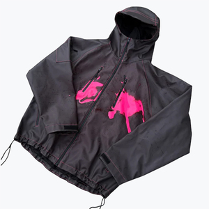 Best Selling Heat Sensitive Coated Windbreaker Jacket Zipper up Hooded <b>Thermal</b> Front Logo Adult <b>Men's</b> High Quality - Product Image 4