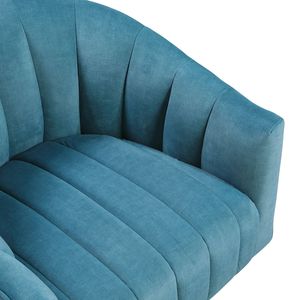 Poltrona Girevole in Velluto Teal Scuro, Moderna e Lussuosa, Comoda per Soggiorno - Product Image 4