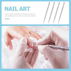 High-Quality Stainless-Steel <b>Cuticle</b> Nail Cleaning Stick Professional Nail Art <b>Tool</b> for Salon and Home Use - Product Image 6