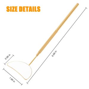 Hot Selling Japanese Steel HD Eyelash <b>Mirrors</b> Half <b>Moon</b> Golden Lash <b>Mirrors</b> for Lash Placement - Product Image 2