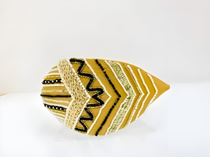 Serre-tête large de luxe fait main perlé pour bébés filles, rembourré de perles, orné, lumineux, imperméable, pour mariages et fêtes - Product Image 6