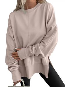 Sweat-shirt à capuche personnalisé avec logo, manches longues, style hip-hop, respirant, uni, col ras du cou, coupe ample et oversize en polaire - Product Image 3