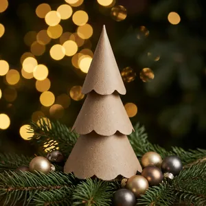 <b>Modern</b> Handmade Resin <b>Christmas</b> <b>Tree</b> Set Miniature Pine Shape Green Indoor Tabletop Decor Durable Easy Installation Waterproof - Product Image 6