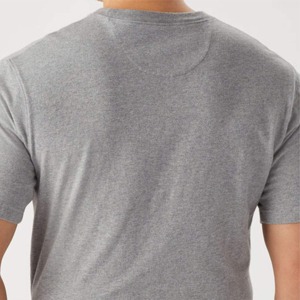 Men's Gray Cotton T-<b>Shirt</b> Regular Fit O-Neck Short Sleeve Casual Solid Color Jersey Knitted Plain Dyed - Product Image 6