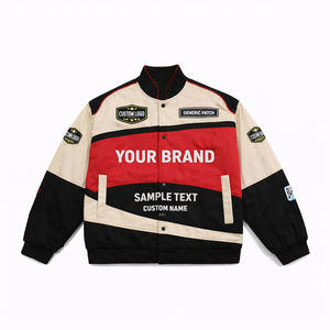 Chaqueta de Carreras Personalizada OEM para Hombre, Chaqueta Bomber de Motorsport con Logotipo Bordado, Uniforme Vintage de Equipo de Carreras, Fabricante Mayorista - Product Image 1