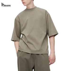 เสื้อยืดคอตตอนผสมเนื้อหนัก 280 GSM สำหรับผู้ชาย ผ้าหนาทนทาน ทรงโอเวอร์ไซส์ สตรีทแวร์ คุณภาพพรีเมียม - Product Image 1