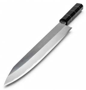 มีดเชฟแบบญี่ปุ่น Yanagiba Kiritsuke ขนาด 9.5 นิ้ว สำหรับหั่นเนื้อ ด้ามจับไม้มะเกลือทรงแปดเหลี่ยม รุ่น DIY ระดับมืออาชีพ รับผลิตตามแบบ OEM - Product Image 2