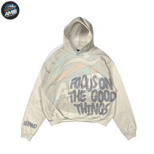 Sudaderas con Estampado Puff de Primera Calidad Hechas a Medida, Sudaderas Básicas de Invierno de Felpa Gruesa, Sudaderas con Estampado Puff de Algodón Mezclado al por Mayor - Product Image 2