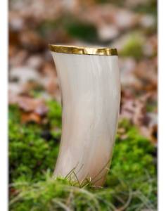 Verre à boire de luxe en corne polie, fait main, qualité export, résistant au lave-vaisselle, écologique, pour servir bière et eau - Product Image 5