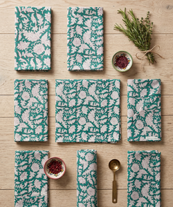 Wholesale Handmade Block Print 100% Cotton Square Napkin Reusable Eco-friendly <b>Table</b> <b>Linen</b> Floral Dining <b>Cloth</b> Farmhouse Kitchen - Product Image 5