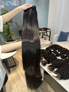 Raw Straight Double Drawn 18 pulgadas 100% Extensión de cabello humano vietnamita Cutícula alineada Tejiendo el cabello Bestseller para mujeres negras - Product Image 3