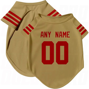 Custom Pet Jersey Shirt Dog Cat <b>Baseball</b> Uniform Name Number Print Pullover Short Sleeve Crew Neck Breathable Polyester Apparel - Product Image 3