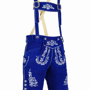 Tirantes de cuero para hombre Lederhosen Blue Bavarian de primera calidad, tallas europeas 46 a 60 - Product Image 1