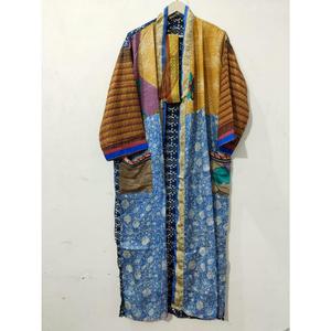 Vestido de seda tipo kimono para estar en casa, vestido de fiesta para mujer, vestido de noche estilo bohemio, ropa de dormir, vestido kimono, bata kimono larga de seda para mujer - Product Image 5