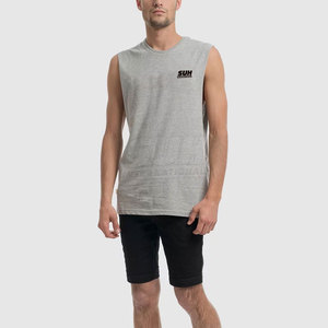 Best Selling High Quality <b>Men</b> Gym <b>Singlet</b> Active Wear Quick Dry Breathable Knitted 100% Cotton O-Neck Customizable <b>for</b> <b>Men</b> - Product Image 4