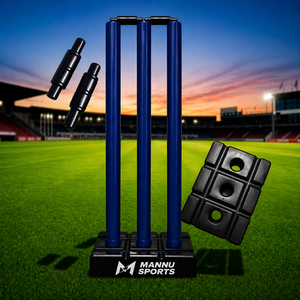 Stumps de cricket, 3 stumps, 2 bails, épaisseur personnalisable, matériau et couleur au choix, haute qualité selon les normes internationales, PVC - Product Image 2