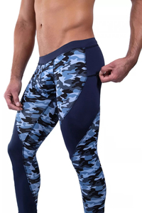 New <b>Men's</b> <b>Compression</b> Tight Quick Dry Full Length Workout <b>Tights</b> Elastic Waist Gym Running Training Pants Oem - Product Image 6