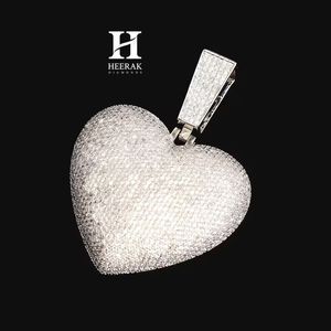 Collier pendentif en diamant en forme de cœur de luxe, or 14K/18K, diamant cultivé en laboratoire/diamant naturel, fournisseur de bijoux en gros - Product Image 3