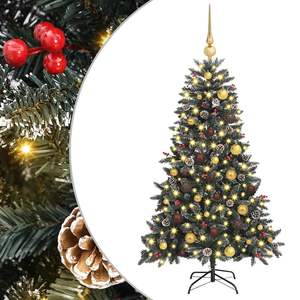 Árbol de Navidad Artificial de 150 LED con Luces Verdes de 59.06 Pulgadas para Iluminación Festiva - Product Image 2