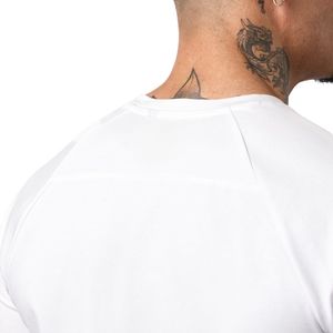 Mens <b>White</b> Sports Performance T Shirt Short Sleeve Athletic Lightweight Breathable Running Fitness Gym Workout Casual <b>Tee</b> - Product Image 6