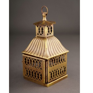 Farol Marroquí Vintage de Calidad Duradera con Vidrio Azul para Decoración de Hogar, Restaurante, Iluminación de Ramadán, Uso en Suelo/Suspendido - Product Image 5