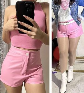 Shorts en similicuir personnalisés pour femmes, grande taille, shorts en PU tendance, fabricant en gros pour vêtements féminins - Product Image 4