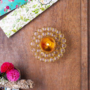 Lampe à huile en laiton Crystal Akhand Diya pour la décoration des temples, la prière, le festival Diwali, la décoration de la maison, cadeau spirituel - Product Image 5