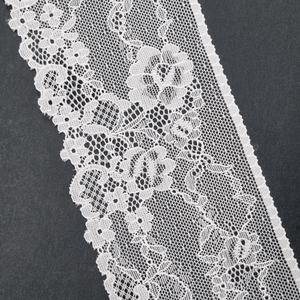 Bande de dentelle extensible florale festonnée en nylon et élasthanne léger, 8 cm, en tricot warp, pour garniture de lingerie - Product Image 5