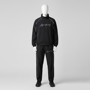 Conjunto de Dos Piezas Unisex para Adultos, Pantalones Deportivos Casuales con Capucha, Estilo Holgado, para Otoño, Transpirables, 100% Poliéster - Product Image 2