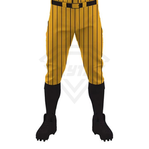 Custom <b>Baseball</b> Uniform Men's Yellow Striped Jersey Pants <b>Set</b> Sublimated Print Moisture Wicking Regular Fit Adult All Seasons - Product Image 4