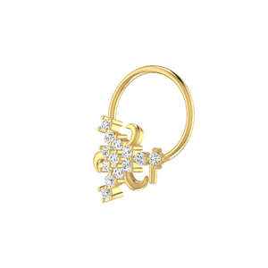 AJRETAIL Clou de nez en diamant naturel 0,07 carat - Or 14 carats, taille brillant, forme fleur, style ethnique, pour femme, couleur HI, clarté VS-SI - Product Image 4