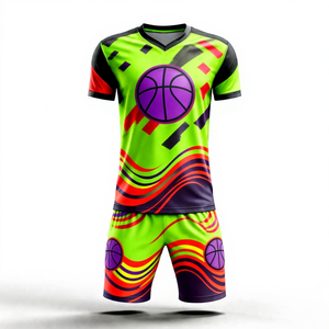 Ensemble de vêtements d'entraînement de basketball : débardeur et short en tissu respirant, personnalisable avec impression d'identité et de logo - Product Image 4